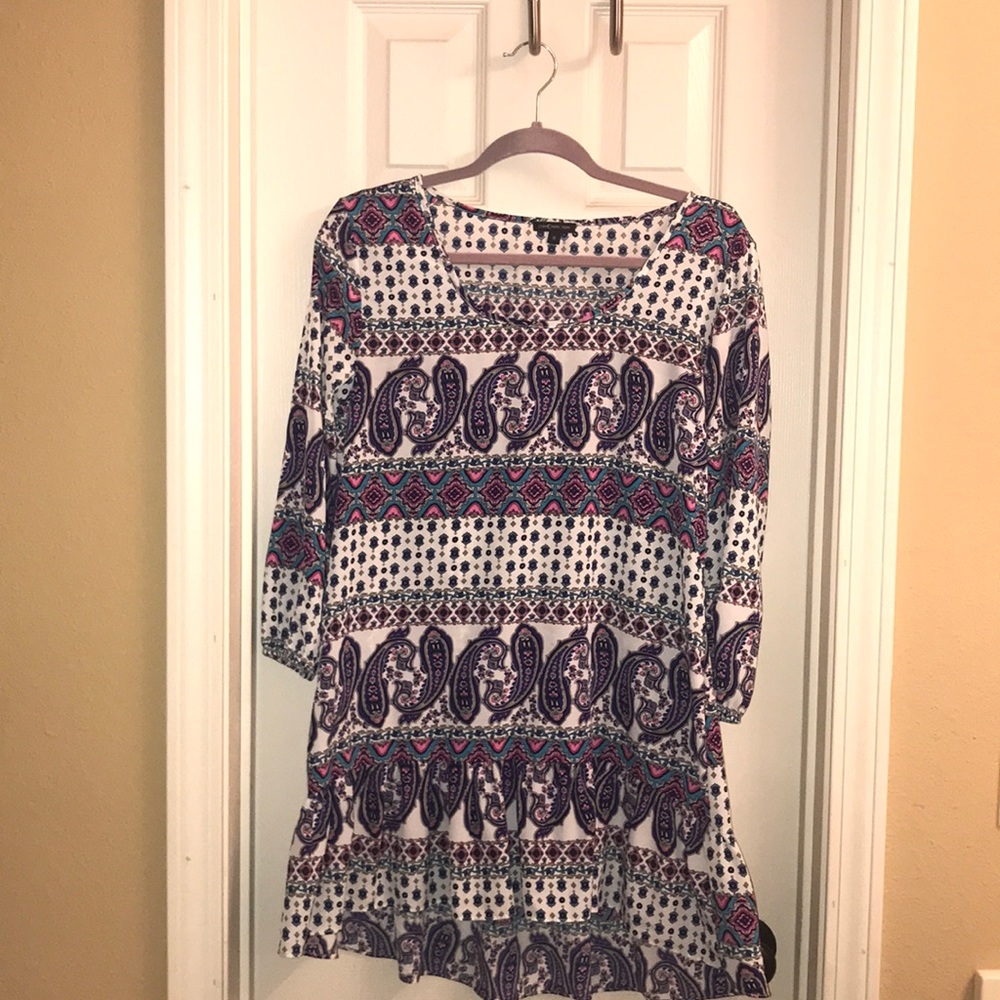 Colorful Paisley Tunic Dress